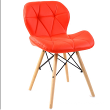 Wholesale fashion beech wood legs leather seat chair